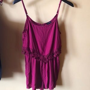 Rue 21 Maroon colored romper size XS